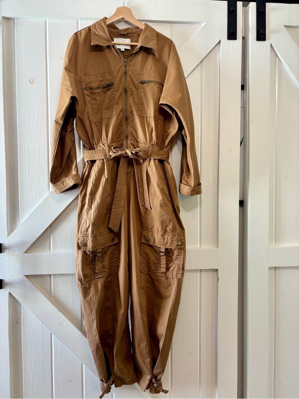 Pistola Aidy Cargo Utility Jumpsuit One Piece Paratrooper Nutmeg Brown M - Picture 2 of 10